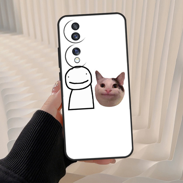 Beluga Cat Meme Face Smiling Funda For Honor 70 50 90 Lite X8a X9a